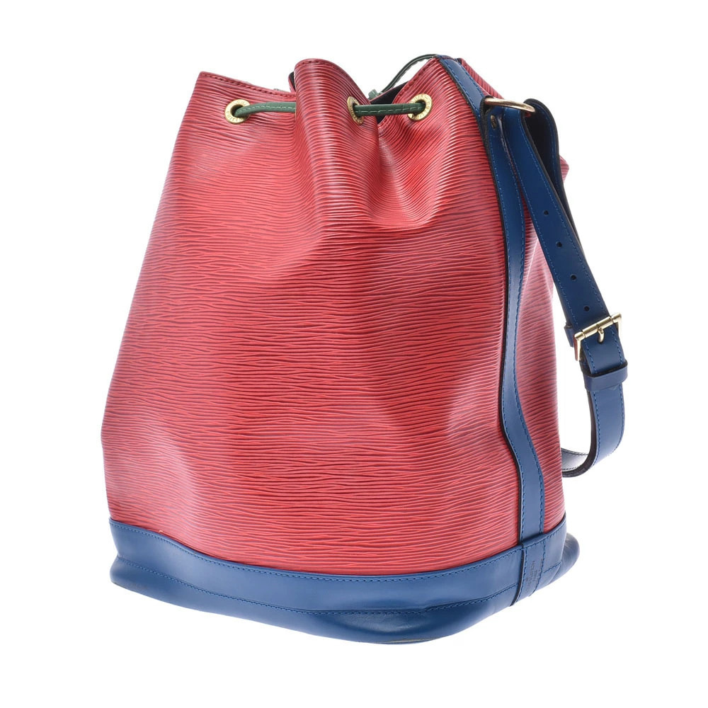 Louis Vuitton Leather Noe Green Red Epi Blue Bag Shoulder Tricolor Red Blue